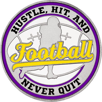 Yellow "Football" with Purple Outer Circular Borders